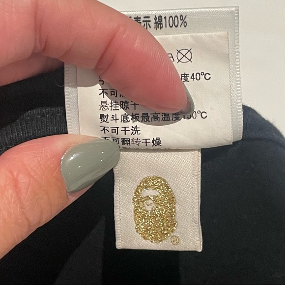 BAPE Camo Big Head T-Shirt Size XS Black/Purple - Picture 10 of 10